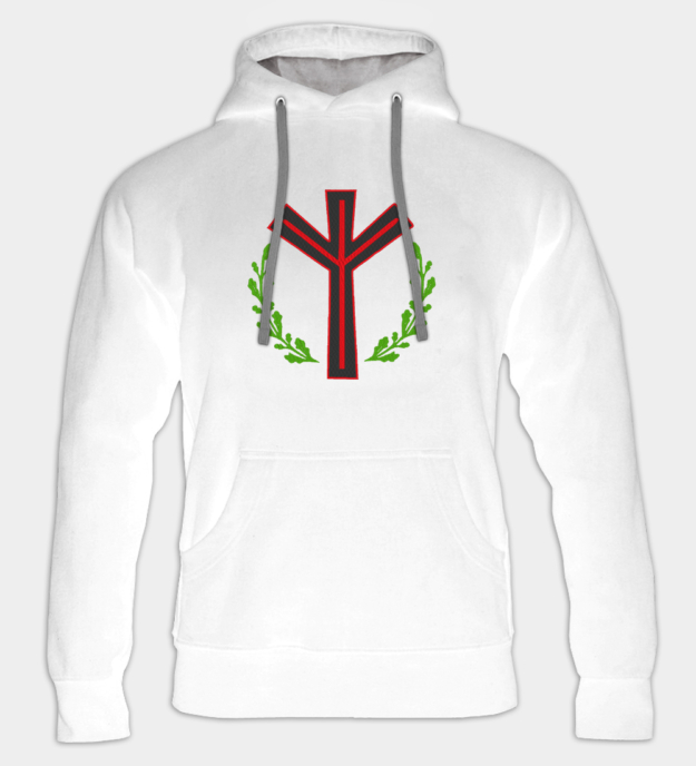 Algiz-Rune bestickter Hoodie
