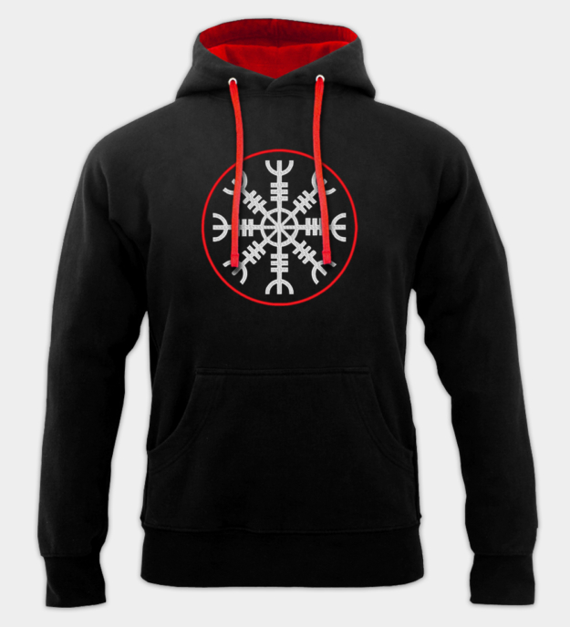 Ægishjálmur bestickter Hoodie