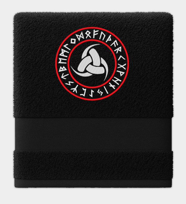 Hörner Odins besticktes Handtuch