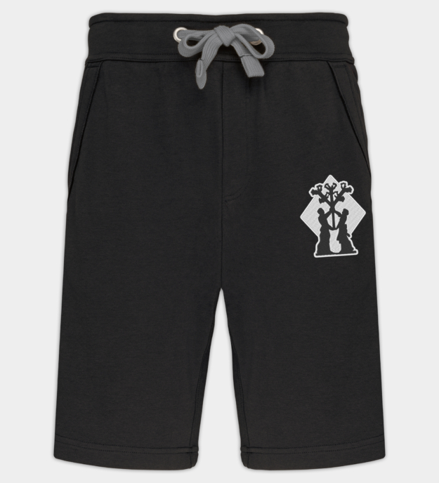 Algiz-Motiv bestickte Bermudashorts