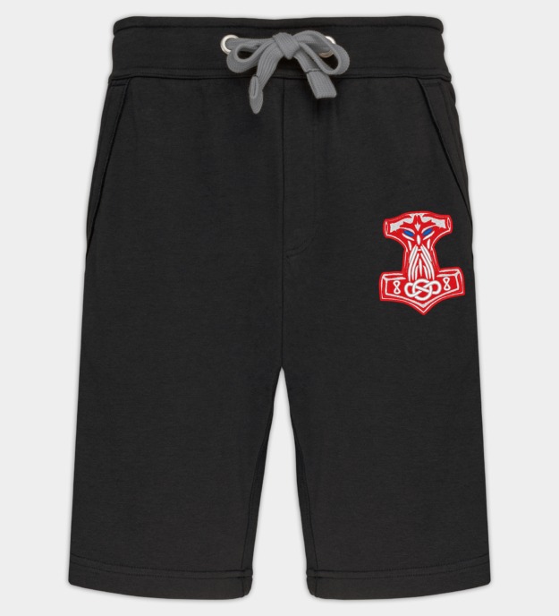 Mjolnir bestickte Bermudashorts
