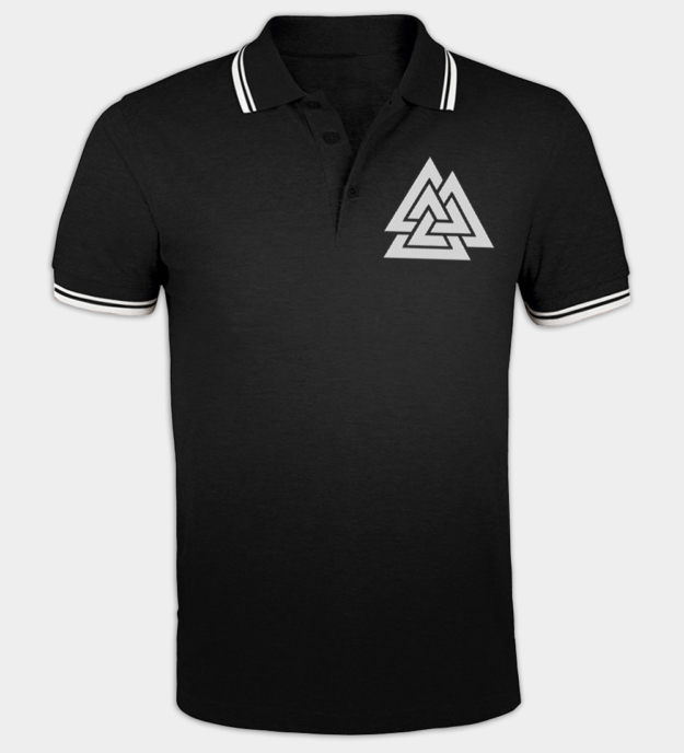 Valknut besticktes Poloshirt