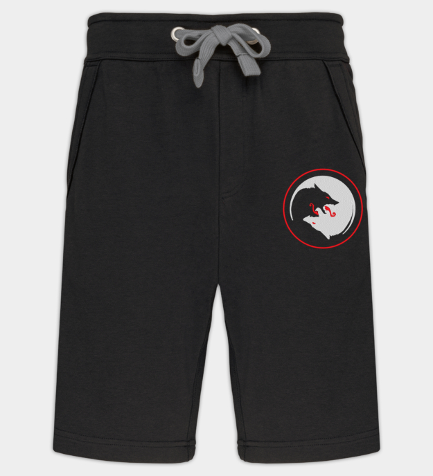 Odins Wölfe bestickte Bermudashorts