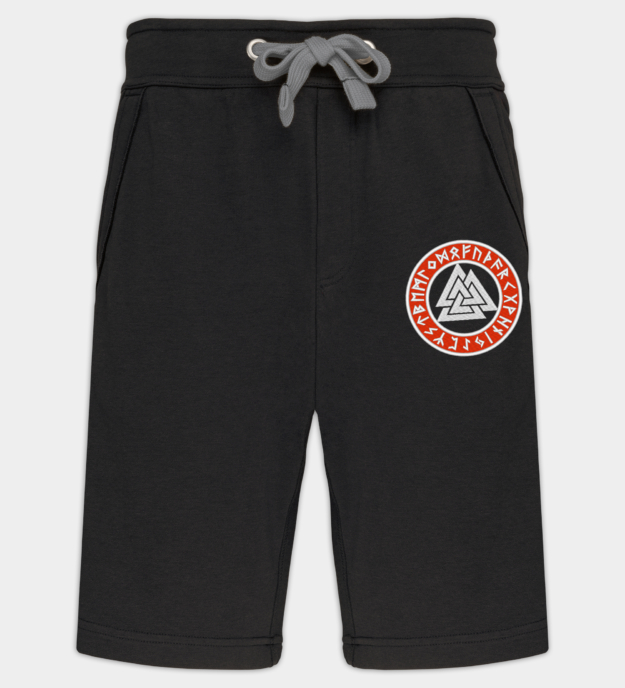 Valknut bestickte Bermudashorts