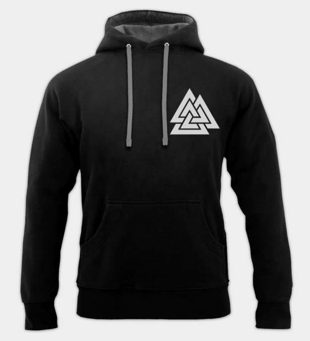 Valknut bestickter Hoodie