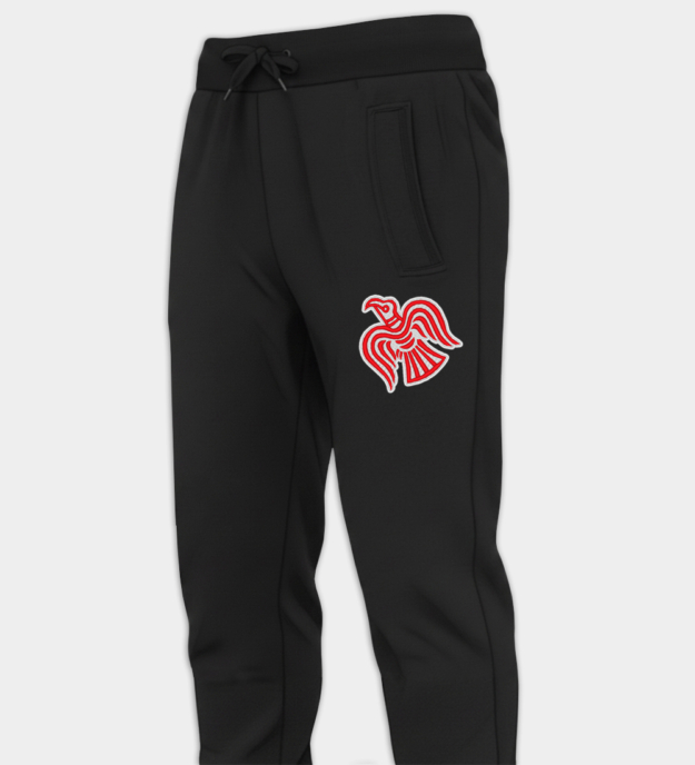 Wikinger Rabenmotiv Bestickte Jogginghose
